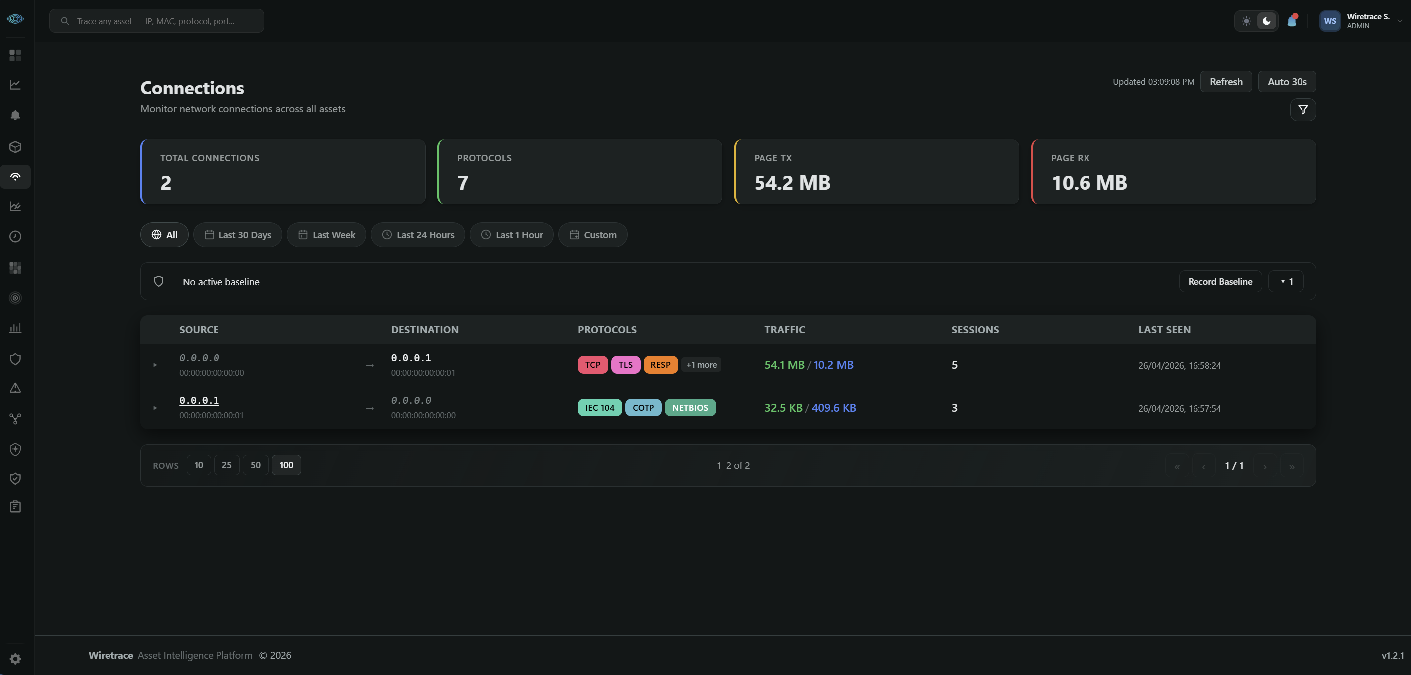 WireTrace Connections — product screenshot
