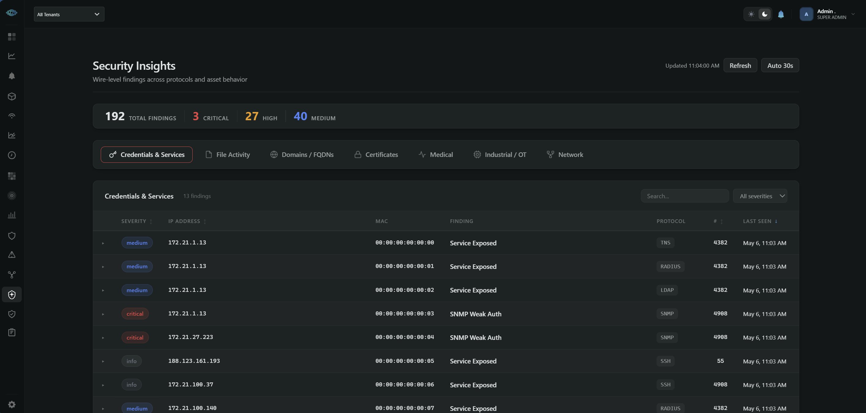 WireTrace Security Insights — product screenshot